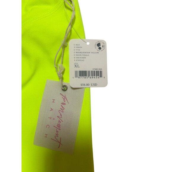 Free People Movement x Hatch Never Better Shorts XL Neon Yellow NEW W/TAGS - Picture 5 of 6